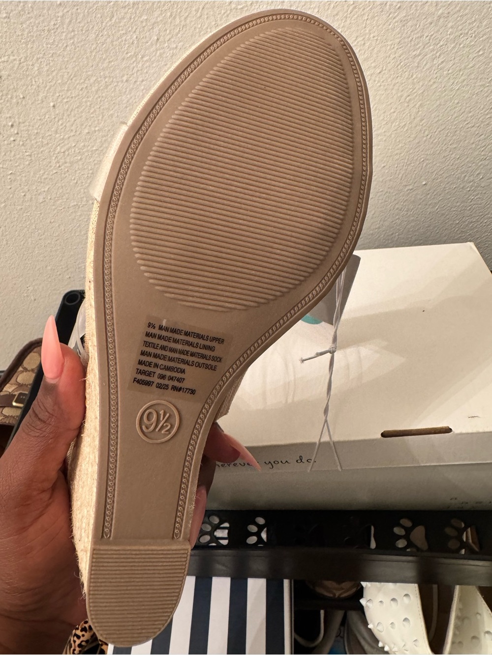 Women's Neutral Espadrille Wedge - 9½